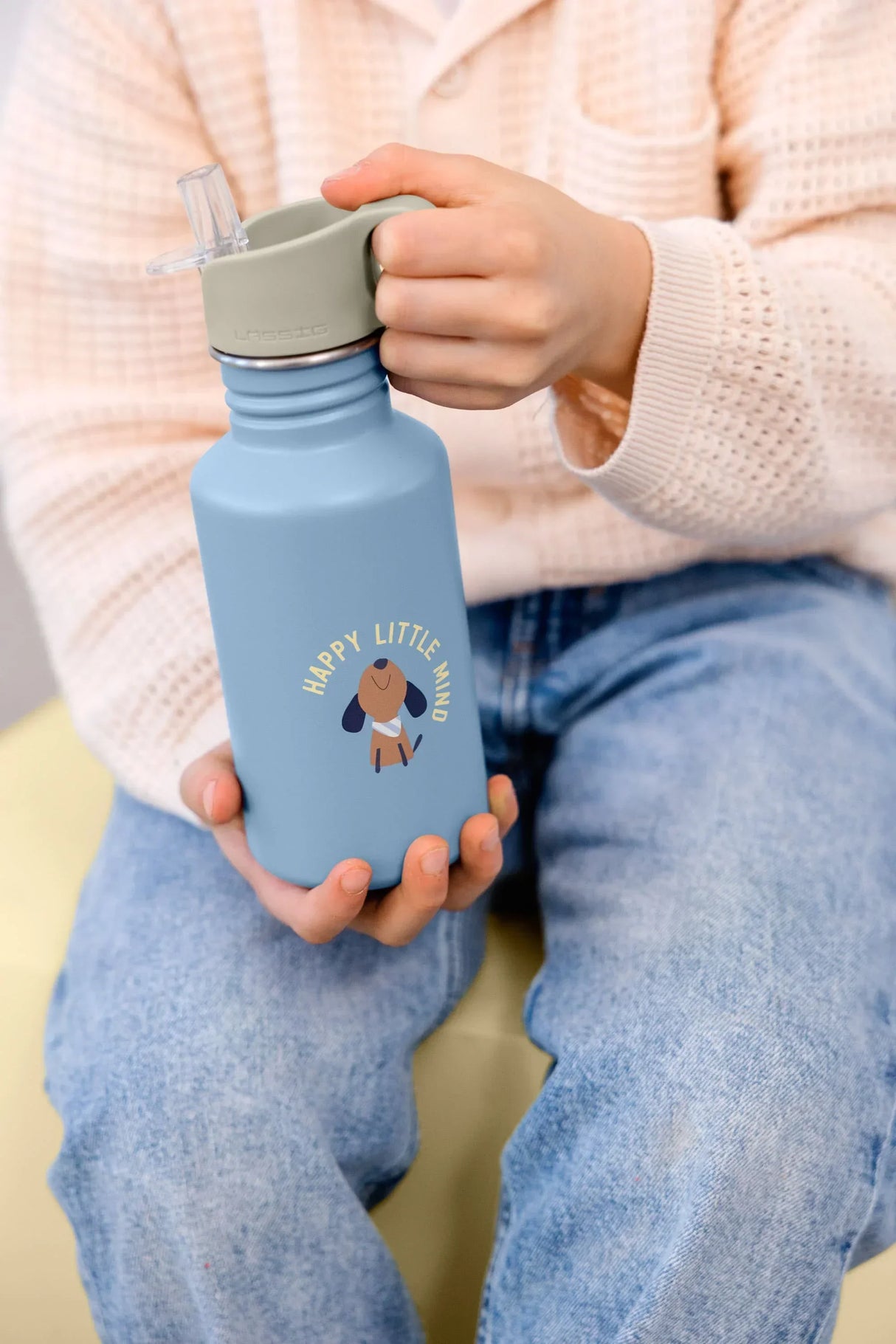 LÄSSIG Edelstahl Kinder Trinkflasche 500 ml – Pattern Party