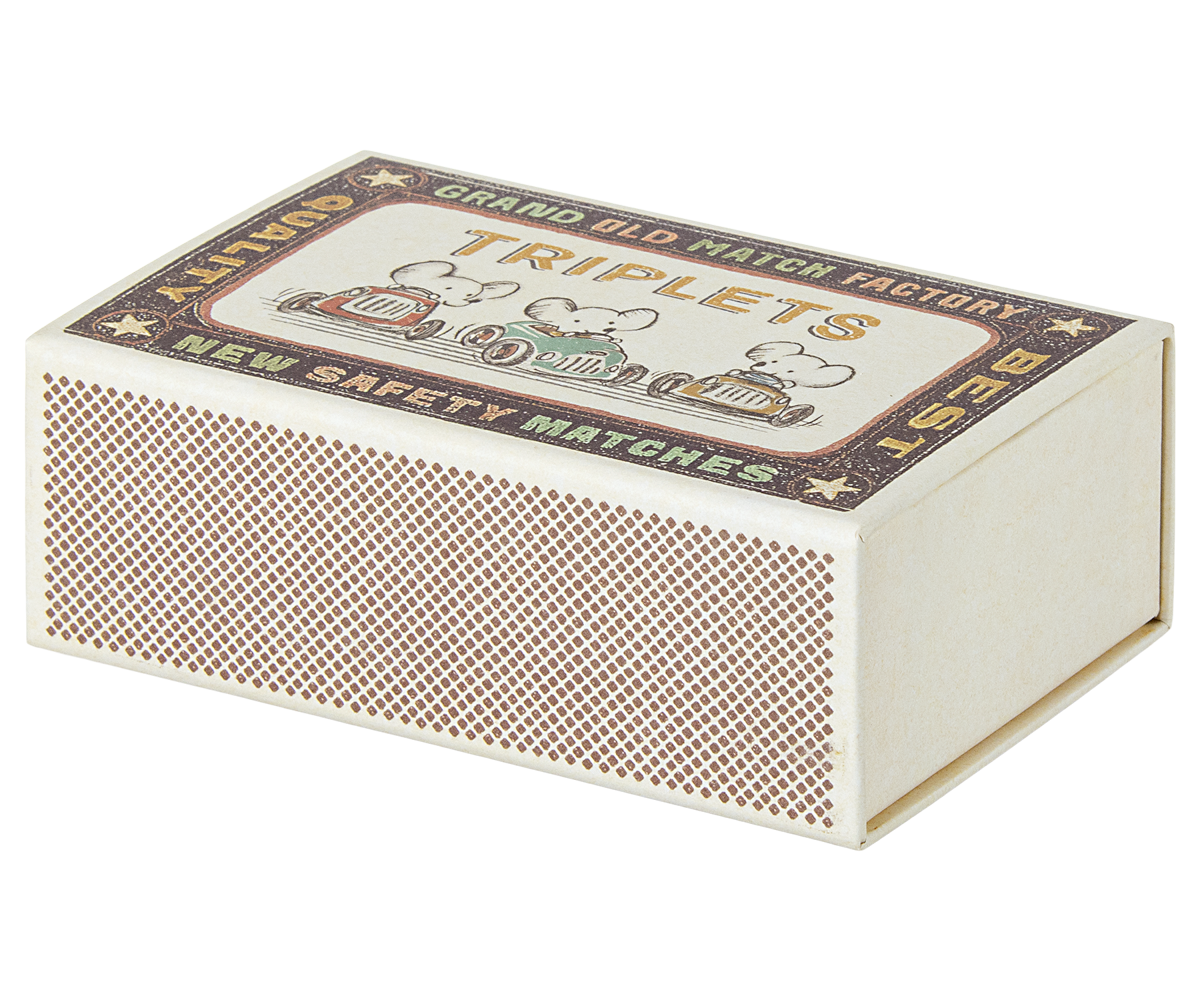 Maileg Drillinge, Babymäuse in der Streichholzschachtel