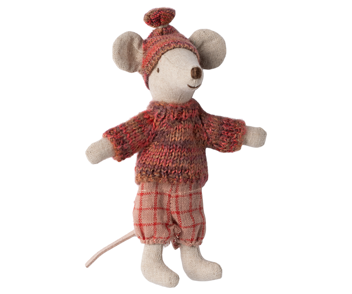 Maileg Wintermaus mit Skiset, Große Schwester – Rose