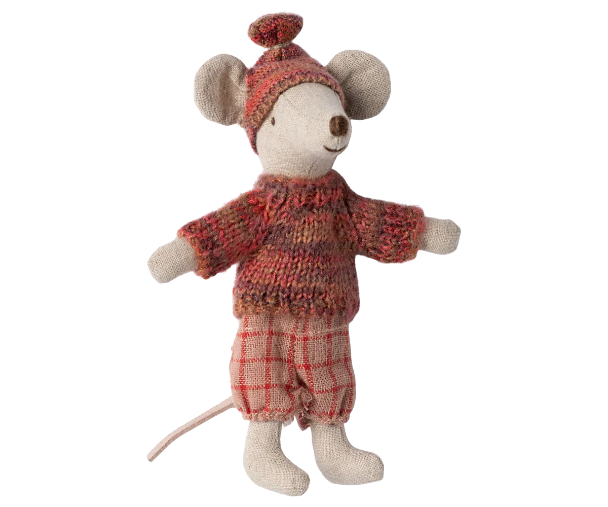 Maileg Wintermaus mit Skiset, Große Schwester – Rose
