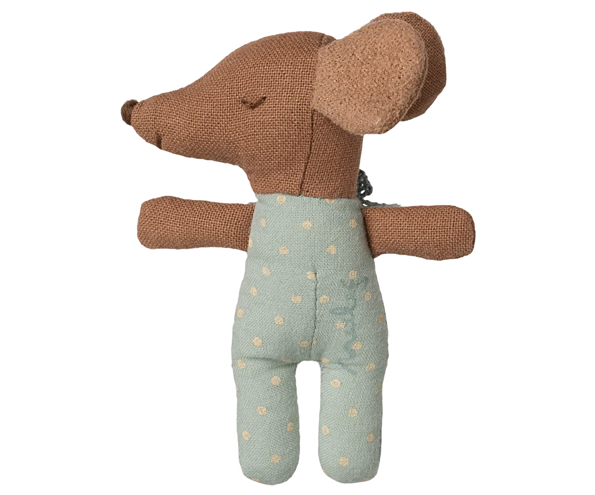 Maileg Schläfrige Babymaus in Streichholzschachtel – Blau