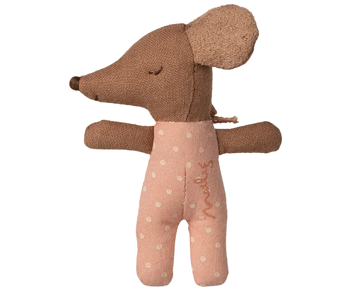 Maileg Schläfrige Babymaus in Streichholzschachtel – Rose