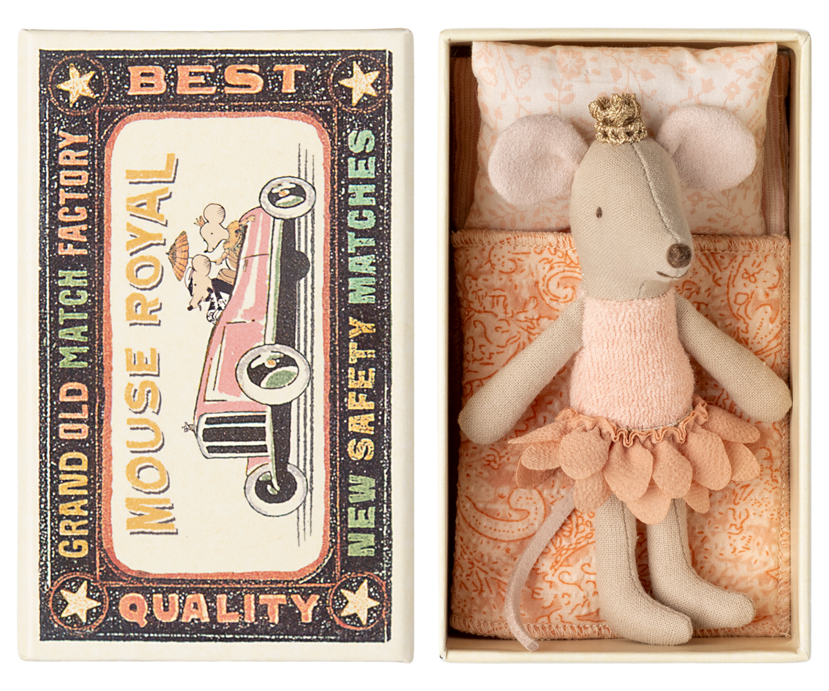 Maileg Prinzessin Maus, kleine Schwester – Streichholzschachtel