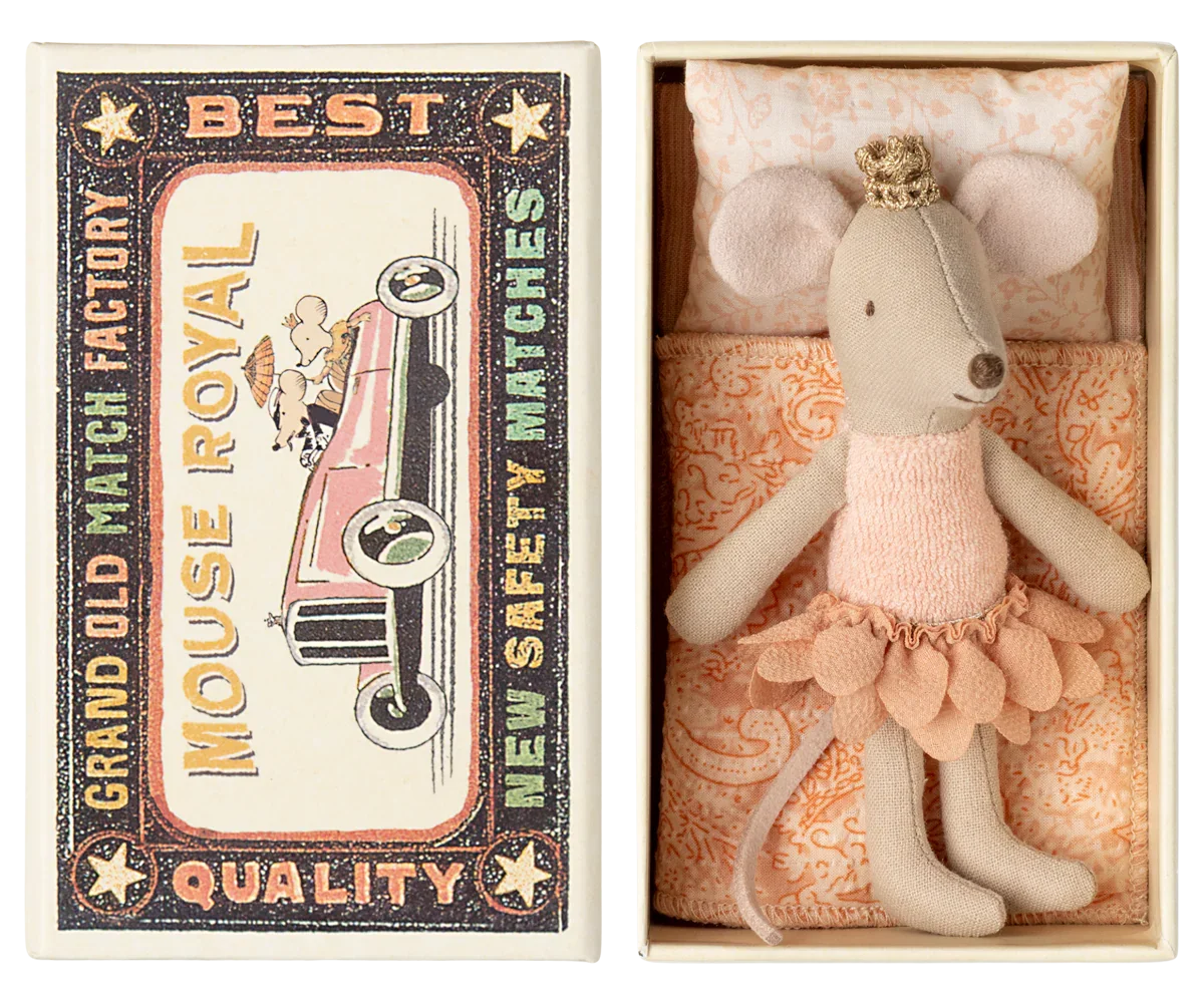 Maileg Prinzessin Maus, kleine Schwester – Streichholzschachtel