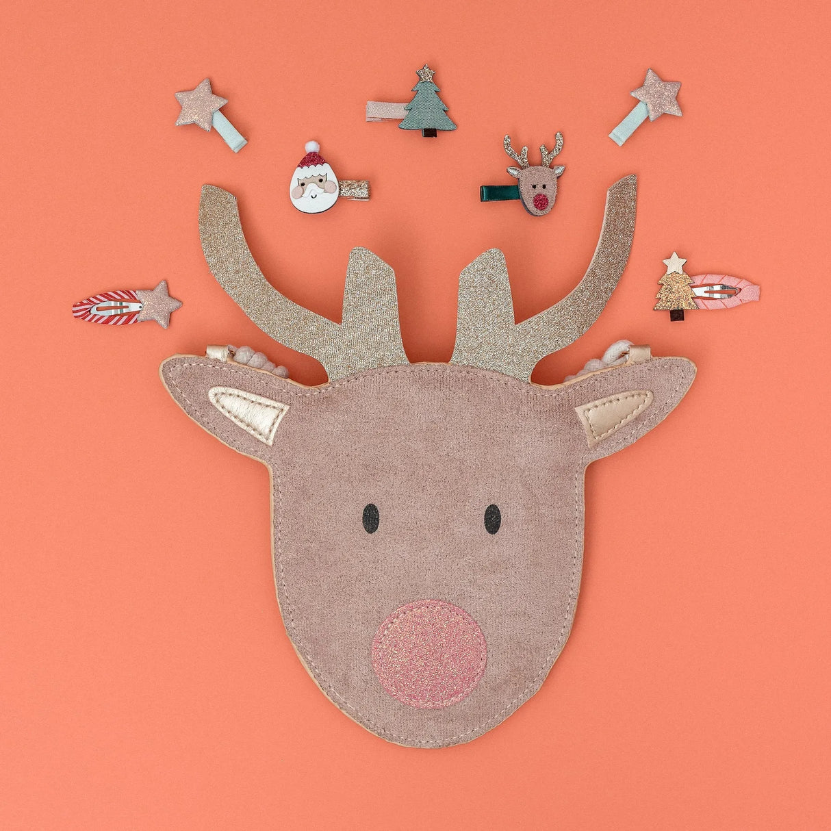 MIMI & LULA Weihnachtsmann & Rudolph Mini Haarspangen