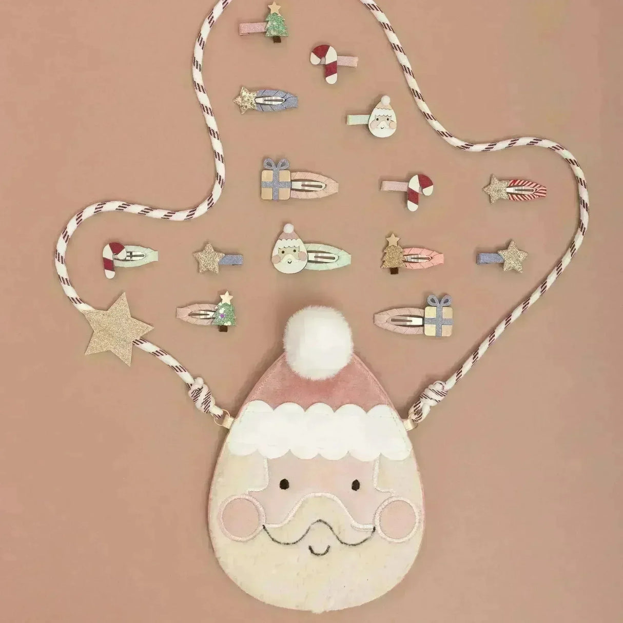 Weihnachtsmann Haarspangen-Set - Nook' d' Mel - Kinder Concept Store