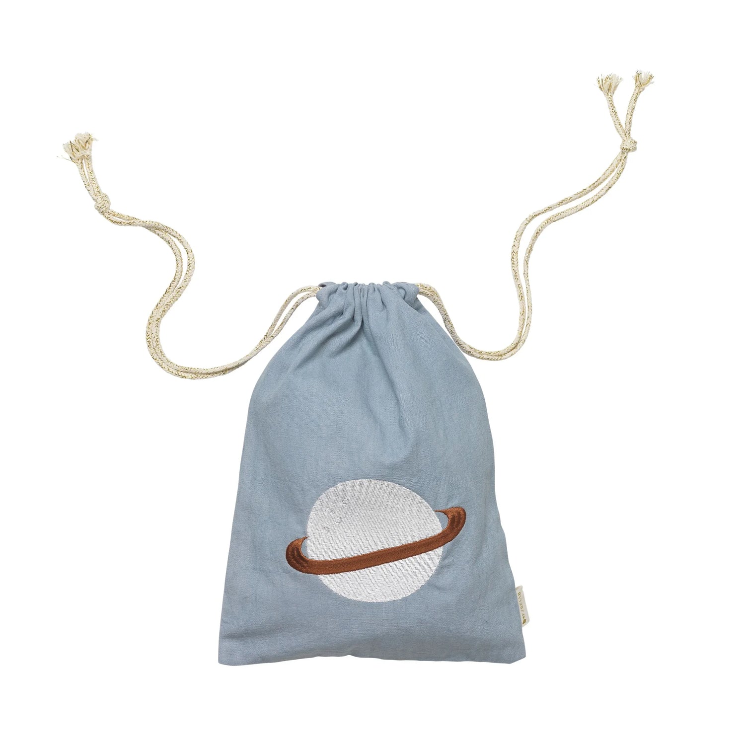 FABELAB Geschenke-Stoffbeutel – Planet Stickerei - Cottage Blue - Nook' d' Mel - Kinder Concept Store