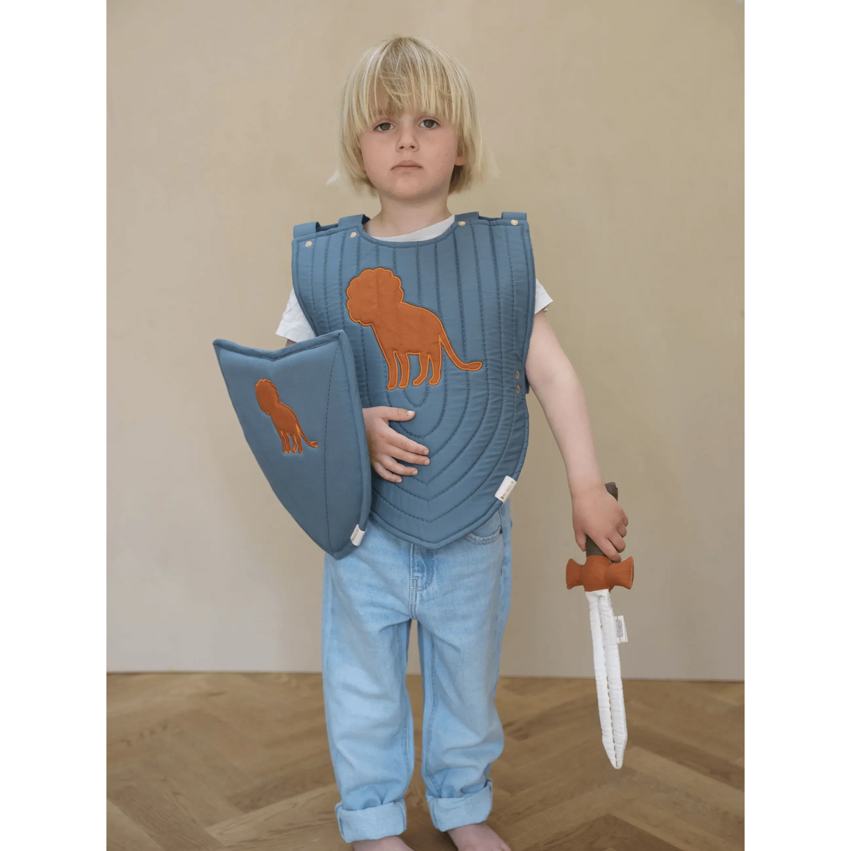 FABELAB Kinderkostüm - Ritterrüstung Löwe