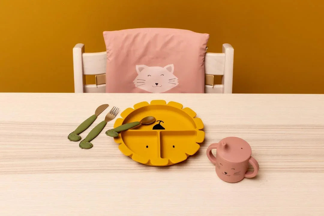 TRIXIE Silikon-Esslernteller mit Saugnapf - Mr. Lion