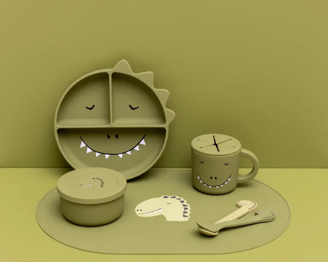 TRIXIE Silikon-Esslernteller mit Saugnapf - Mr. Dino - Nook' d' Mel - Kinder Concept Store