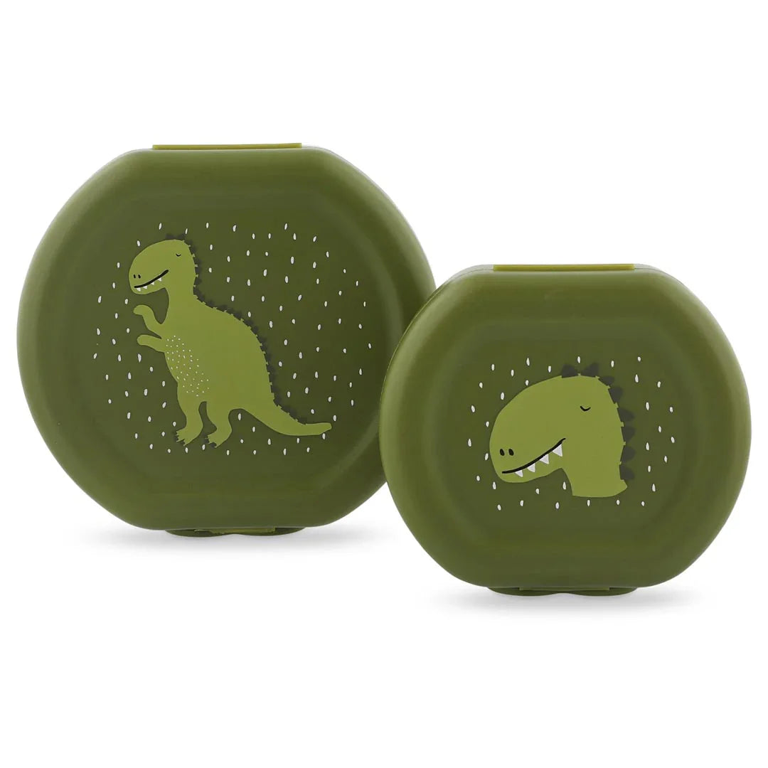 TRIXIE Snackbox mit Clip - 2er-Set - Mr. Dino - Nook' d' Mel - Kinder Concept Store