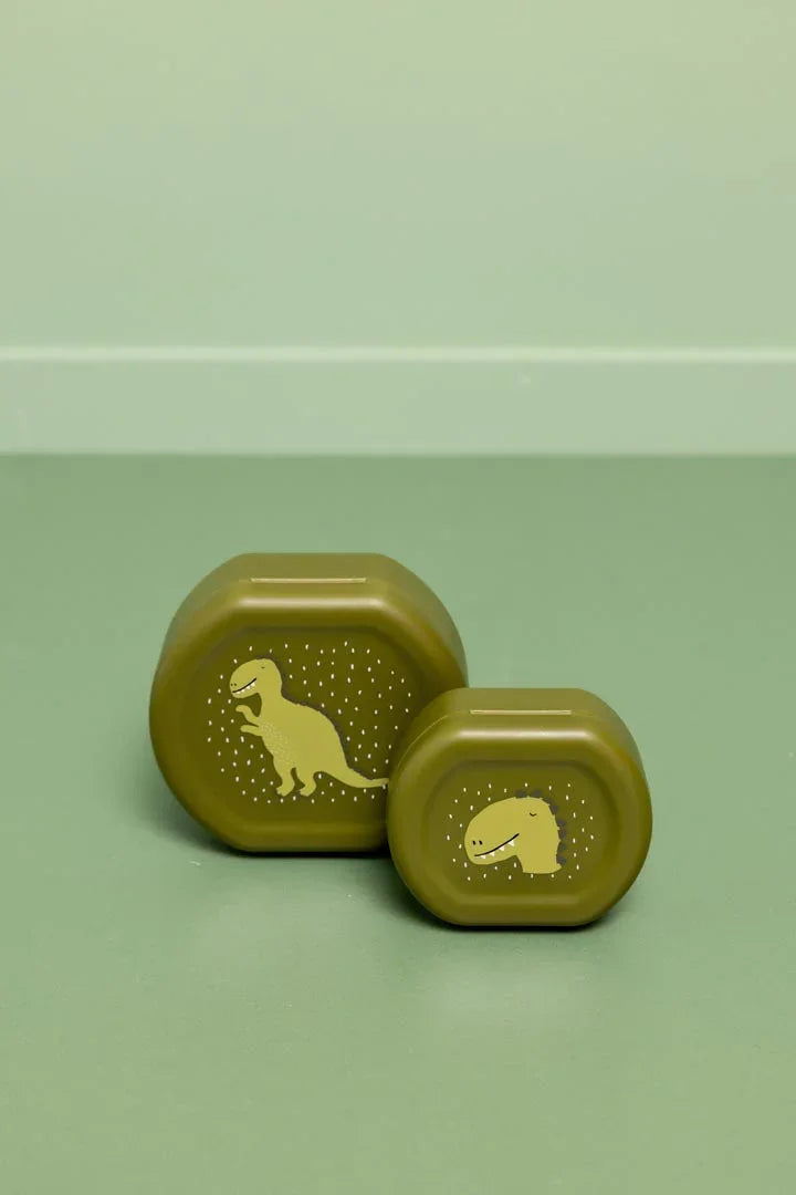 TRIXIE Snackbox mit Clip - 2er-Set - Mr. Dino - Nook' d' Mel - Kinder Concept Store