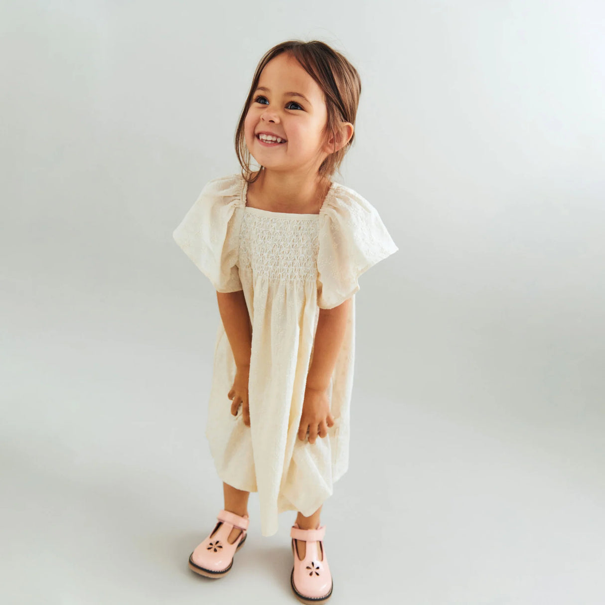 WHEAT Kinder Sommer-Kleid Elva "Eggshell"
