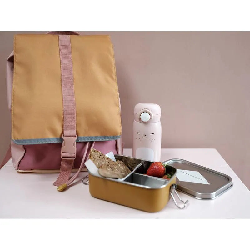 Wasserflasche / Trinkflasche 320 ml - Hase, einen Rucksack und eine Brotdose von Fabelab