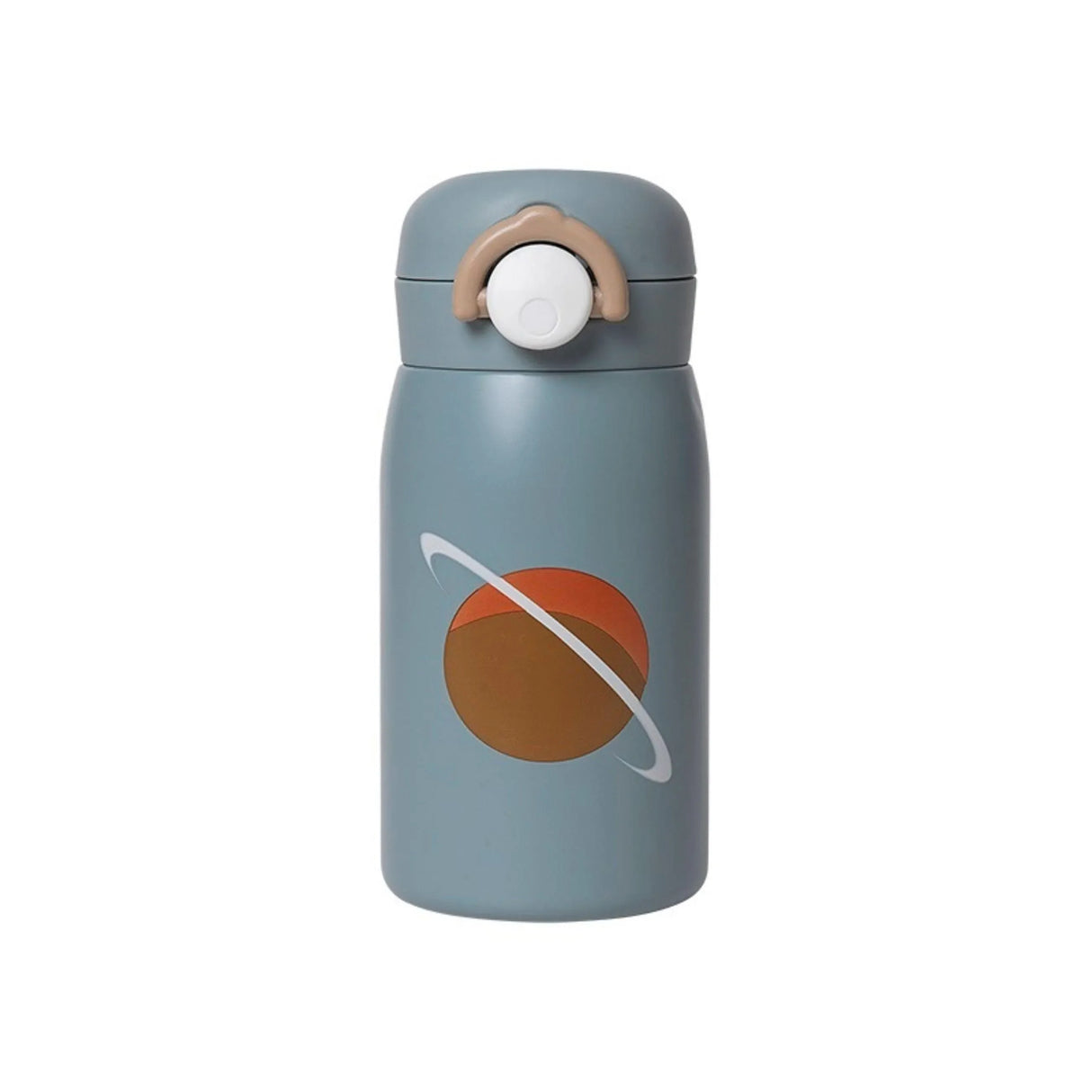 Kinder Trinkflasche 320ml in Blau mit Planeten-Motiv, auslaufsicher, umweltfreundlich