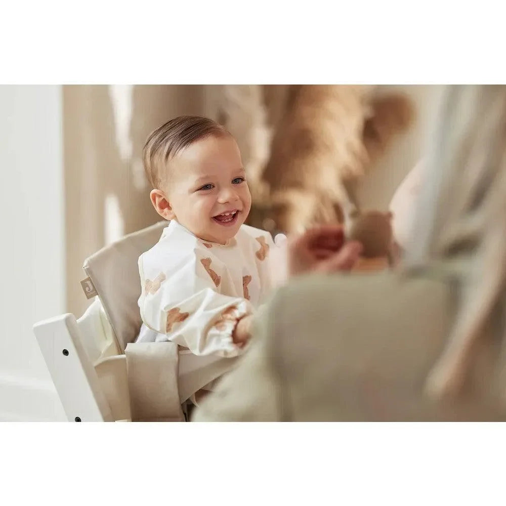 JOLLEIN Lätzchen Wasserdicht mit Ärmeln Teddy Bär
