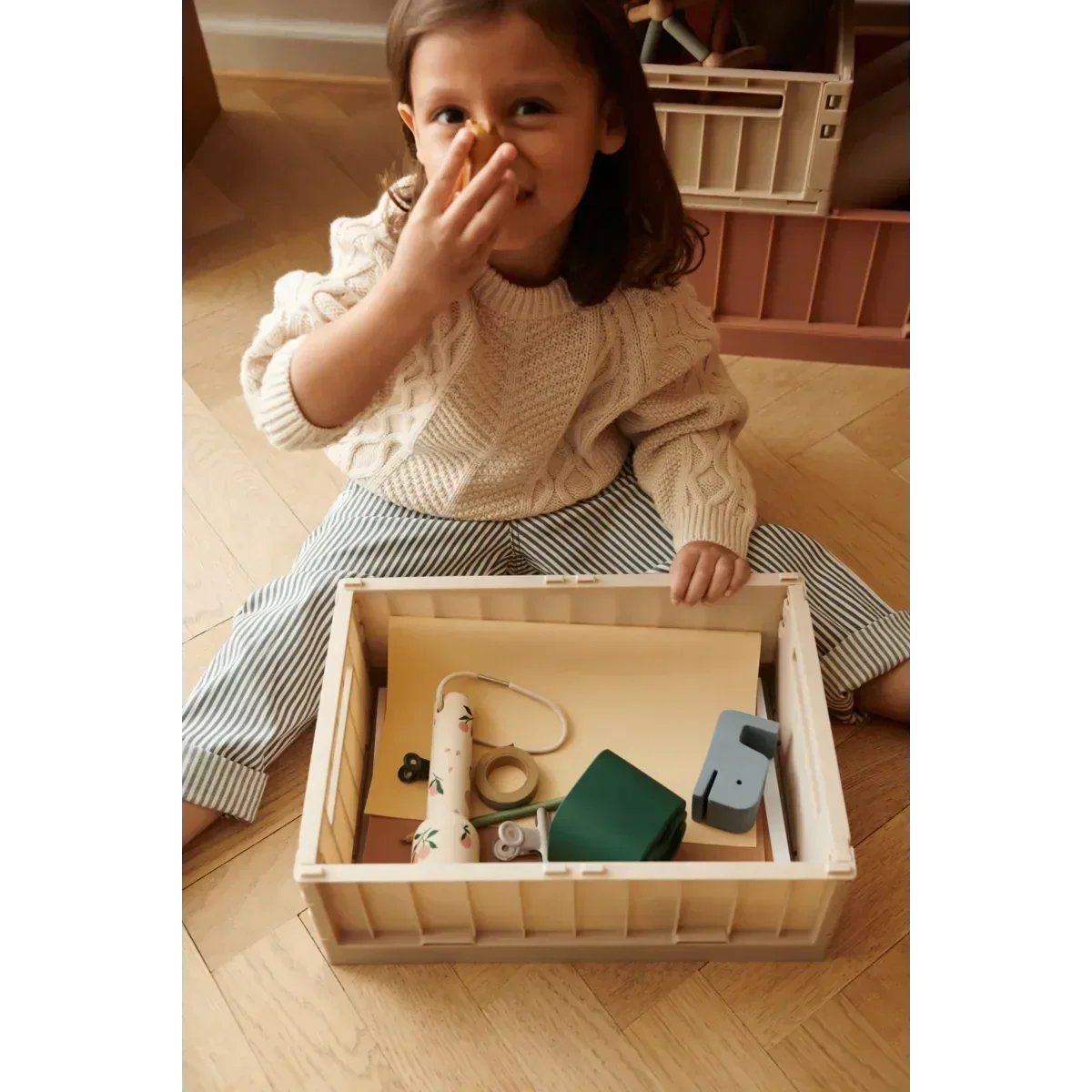 LIEWOOD Weston Aufbewahrungsbox Medium 2er-Pack "Sandy"