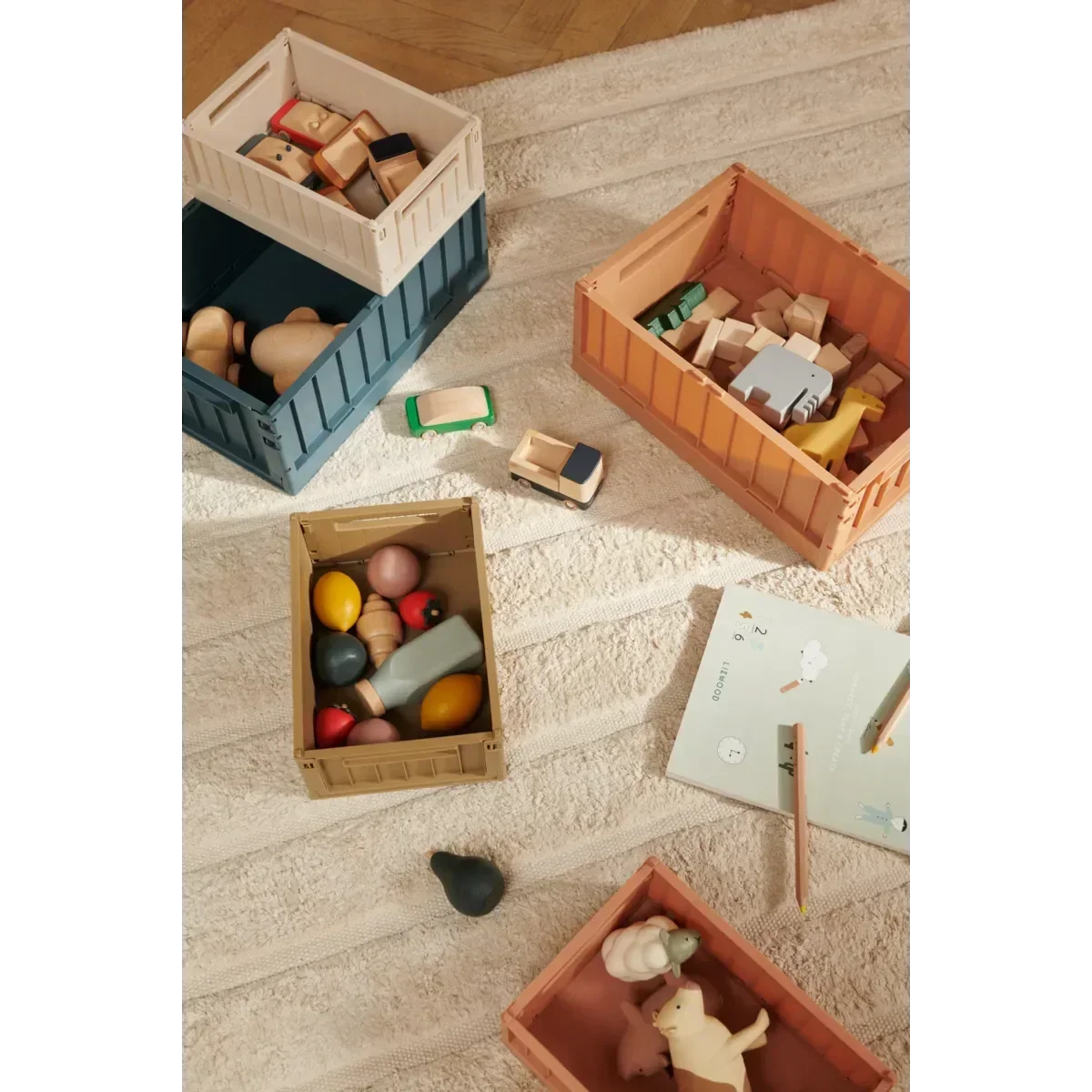 LIEWOOD Weston Aufbewahrungsbox Medium 2er-Pack "Sandy"