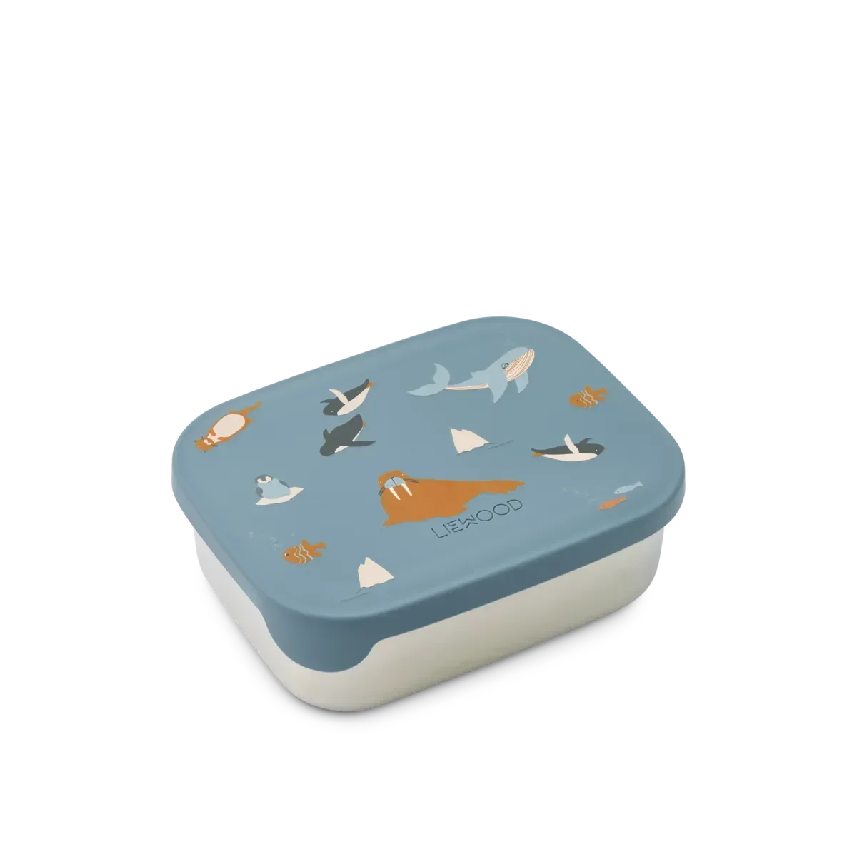 LIEWOOD Kinder Brotdose Edelstahl mit Silikondeckel Arthur "Arctic Sea / Ocean view"