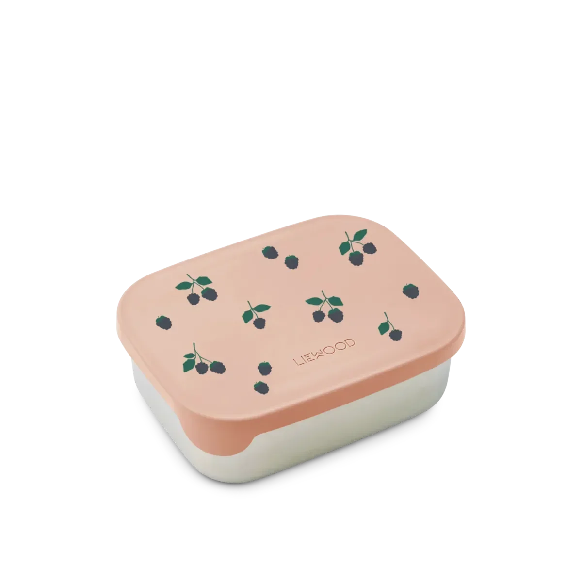LIEWOOD Kinder Brotdose Edelstahl mit Silikondeckel Arthur "Berry / Pale Tuscany"