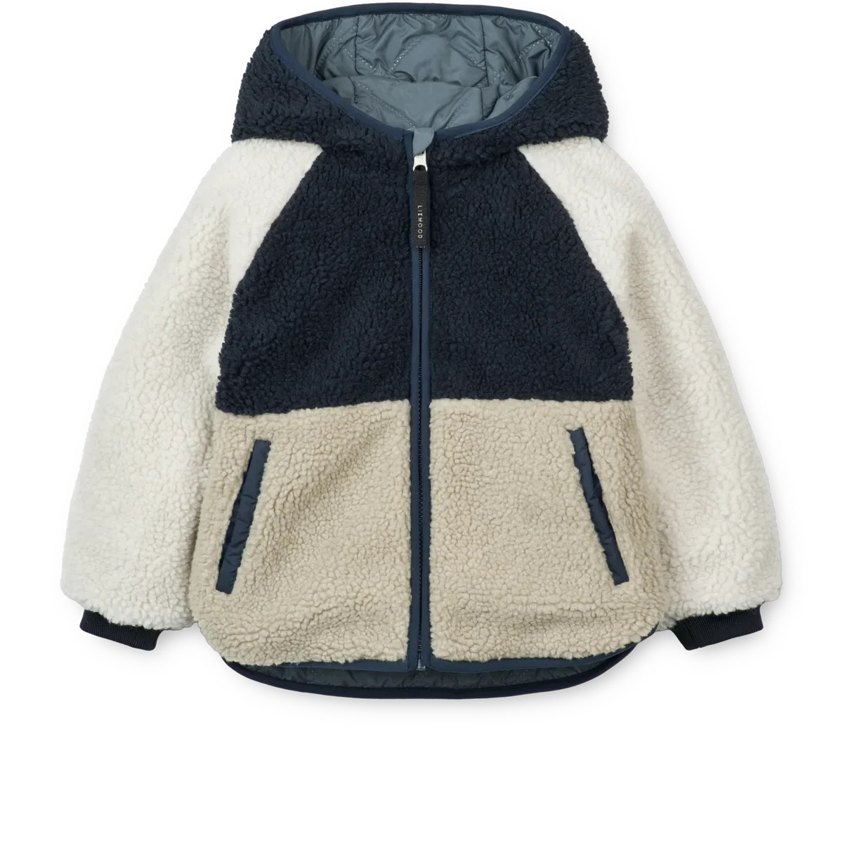 LIEWOOD Wendbare Fleecejacke für Kinder Jackson "Whale blue multi mix"