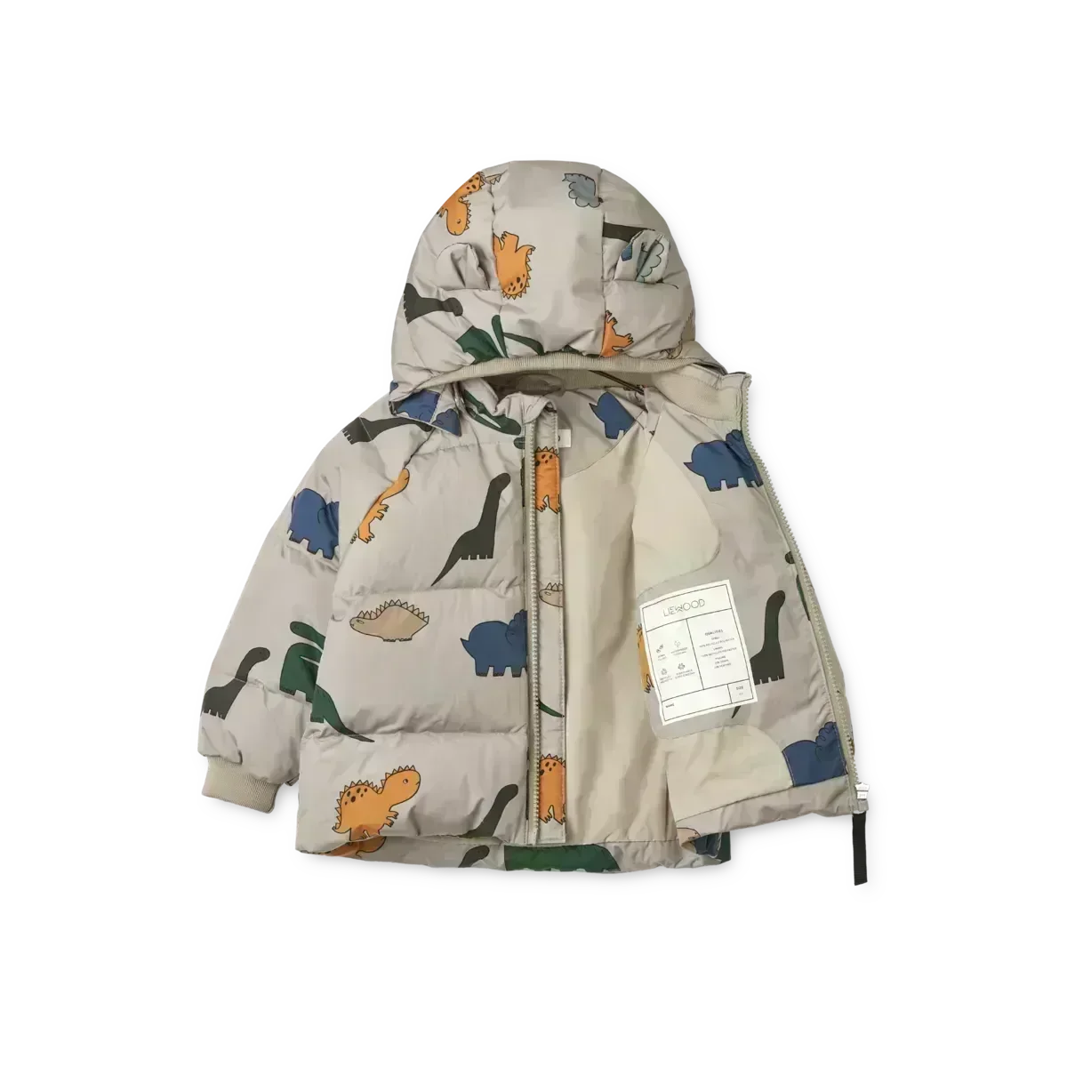 LIEWOOD Polle Daunenjacke für Kinder "Dinosaurs / Mist"