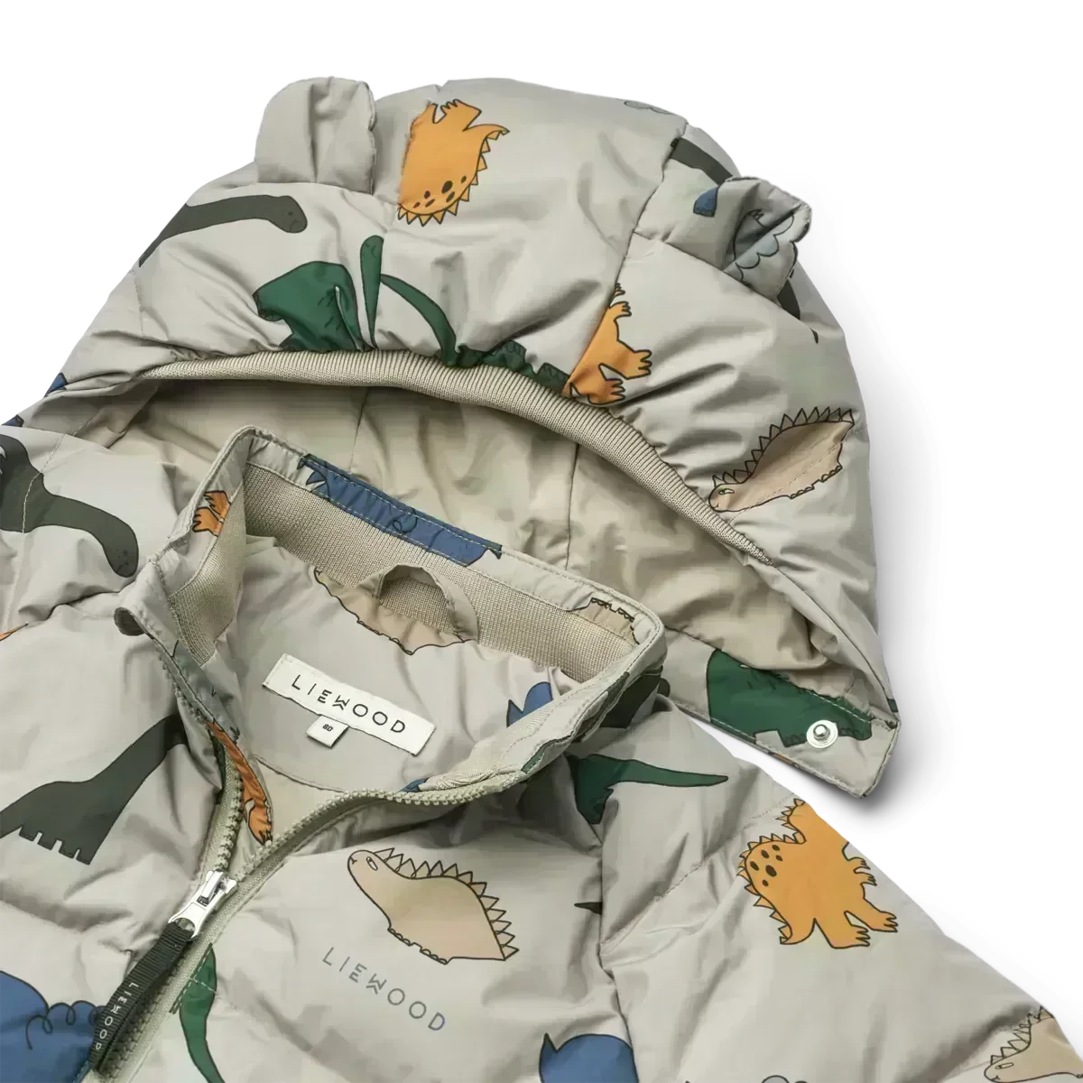 LIEWOOD Polle Daunenjacke für Kinder "Dinosaurs / Mist"