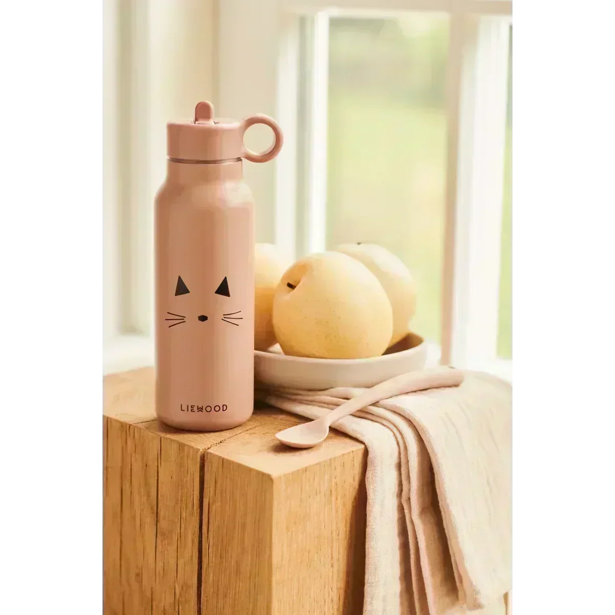 LIEWOOD Falk Trinkflasche für Kinder – 350 ml aus Edelstahl "Peach / Sea shell mix"