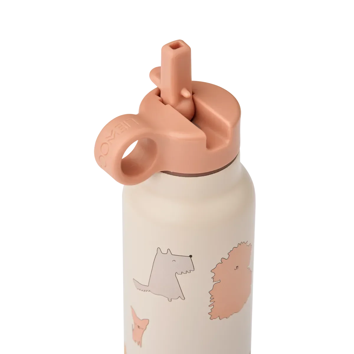 LIEWOOD Kinder Trinkflasche – 350 ml aus Edelstahl Falk "Cats and Dogs / Sandy"