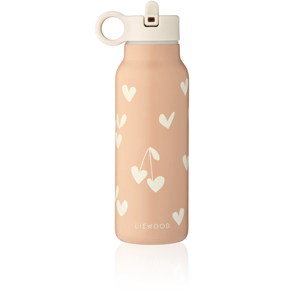 LIEWOOD Falk Trinkflasche für Kinder – 350 ml aus Edelstahl "Sweethearts / Pale tuscany"