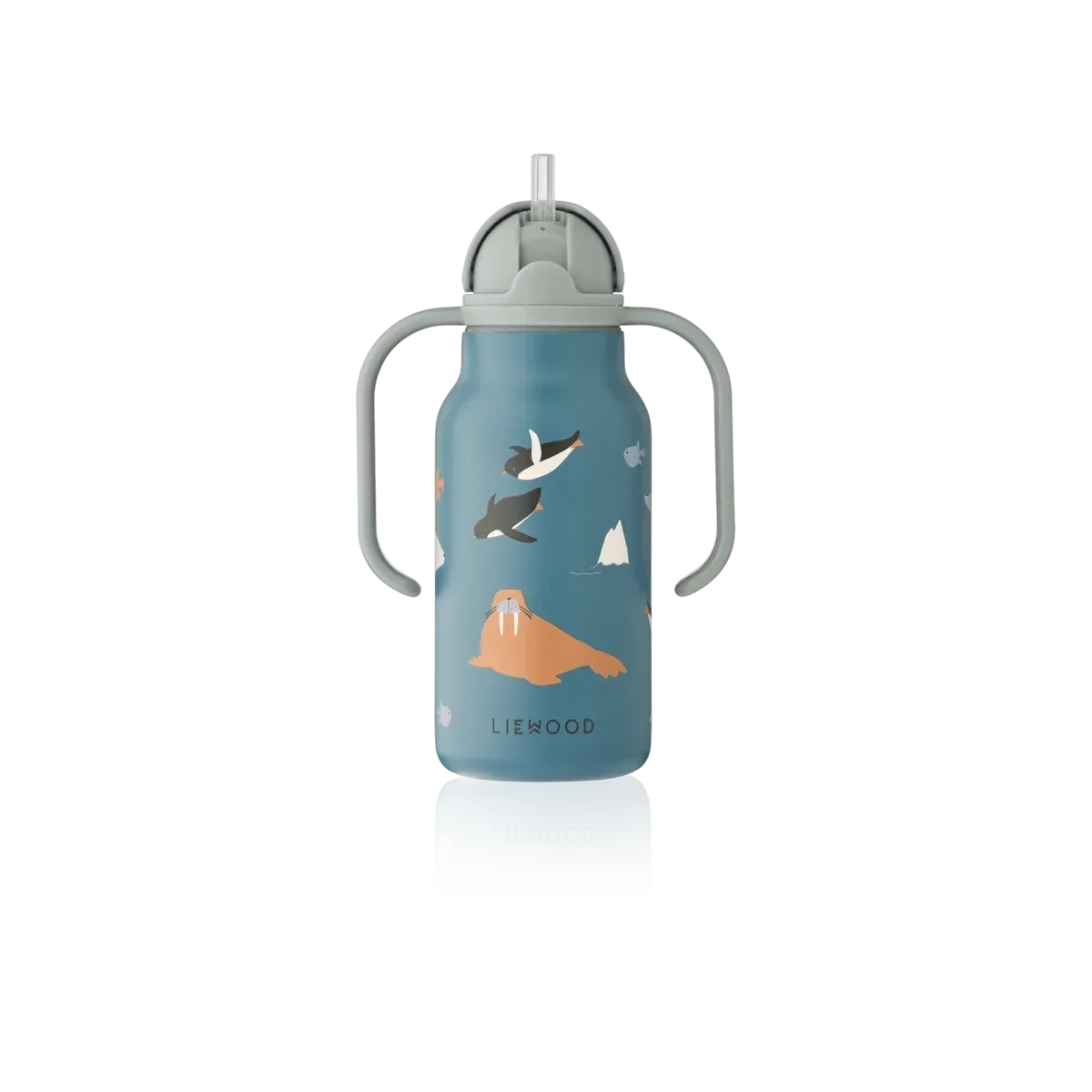 LIEWOOD Kinder Trinkflasche – 250 ml aus Edelstahl Kimmie "Arctic Sea / Ocean view"