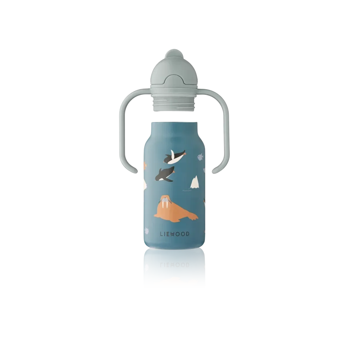LIEWOOD Kinder Trinkflasche – 250 ml aus Edelstahl Kimmie "Arctic Sea / Ocean view"