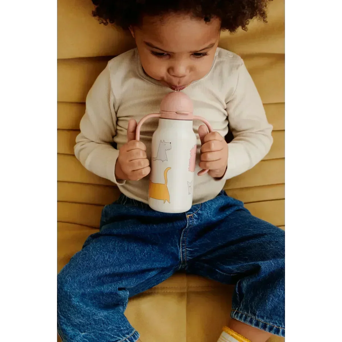 LIEWOOD Kimmie Trinkflasche für Kinder – 250 ml aus Edelstahl "Sea creature / Sandy"