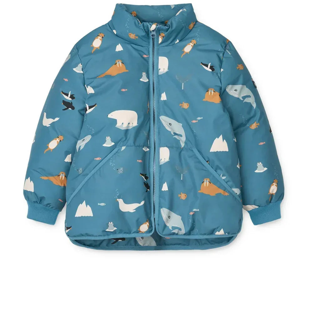LIEWOOD Brantley gefütterte Jacke für Kinder "Arctic Sea / Ocean view"
