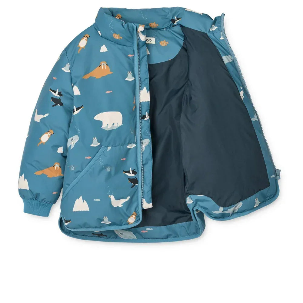 LIEWOOD Brantley gefütterte Jacke für Kinder "Arctic Sea / Ocean view"