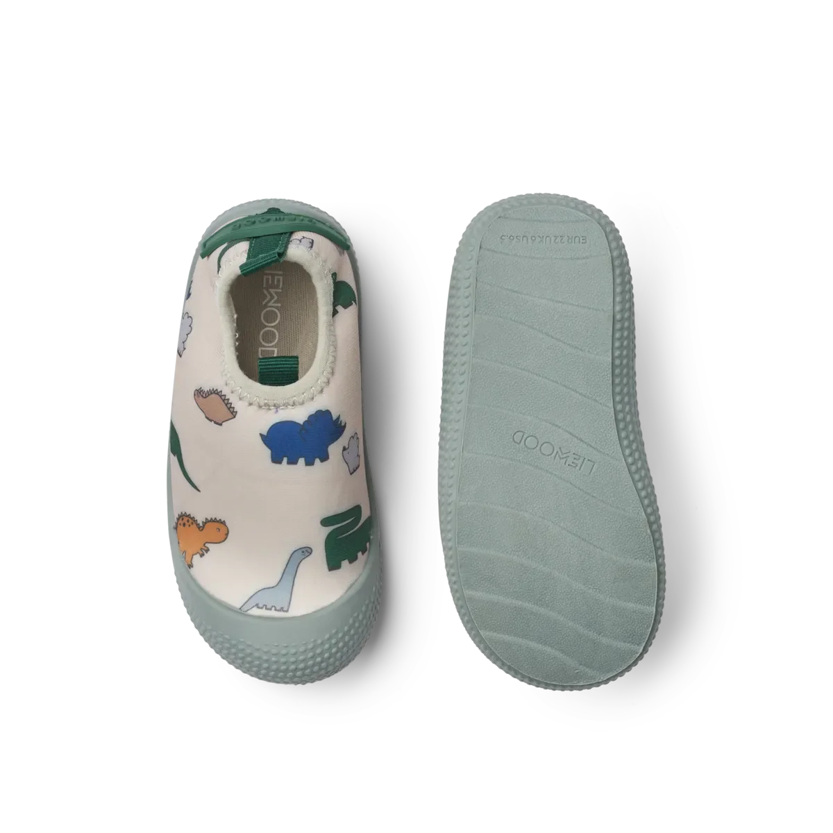 LIEWOOD Sanjia Badeschuhe "Dinosaurs / Mist"