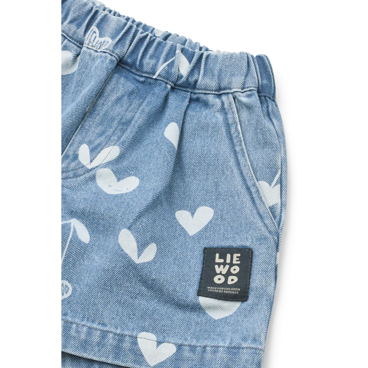 LIEWOOD Kinder Jeansshorts Borrisa "Sweethearts / light blue denim"