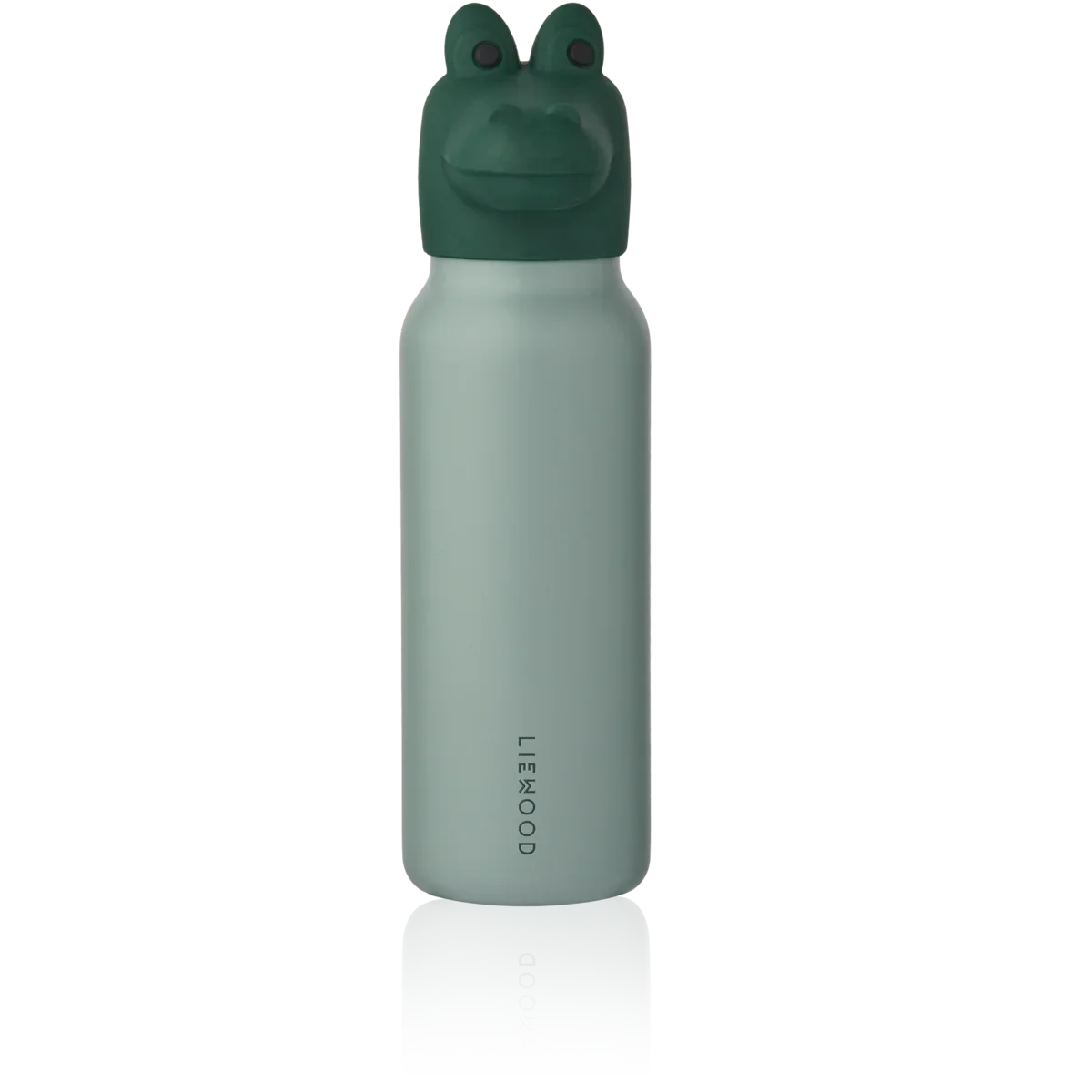 LIEWOOD Falk Trinkflasche für Kinder mit Krokodil‑Deckel – 350 ml aus Edelstahl