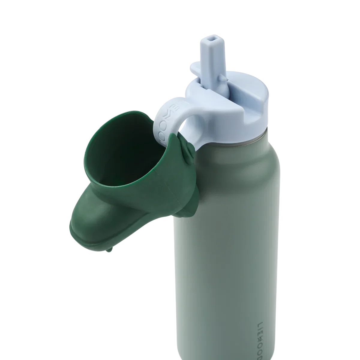 LIEWOOD Falk Trinkflasche für Kinder mit Krokodil‑Deckel – 350 ml aus Edelstahl