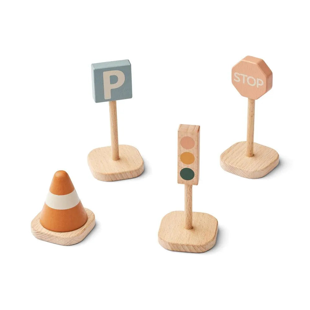 Liewood Village Verkehrsschilder aus Holz