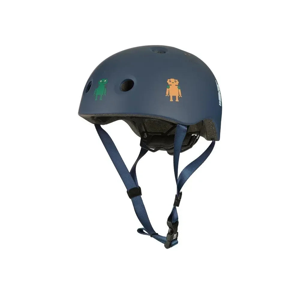 LIEWOOD Kinder-Fahrradhelm Hilary "Robots / Indigo blue"