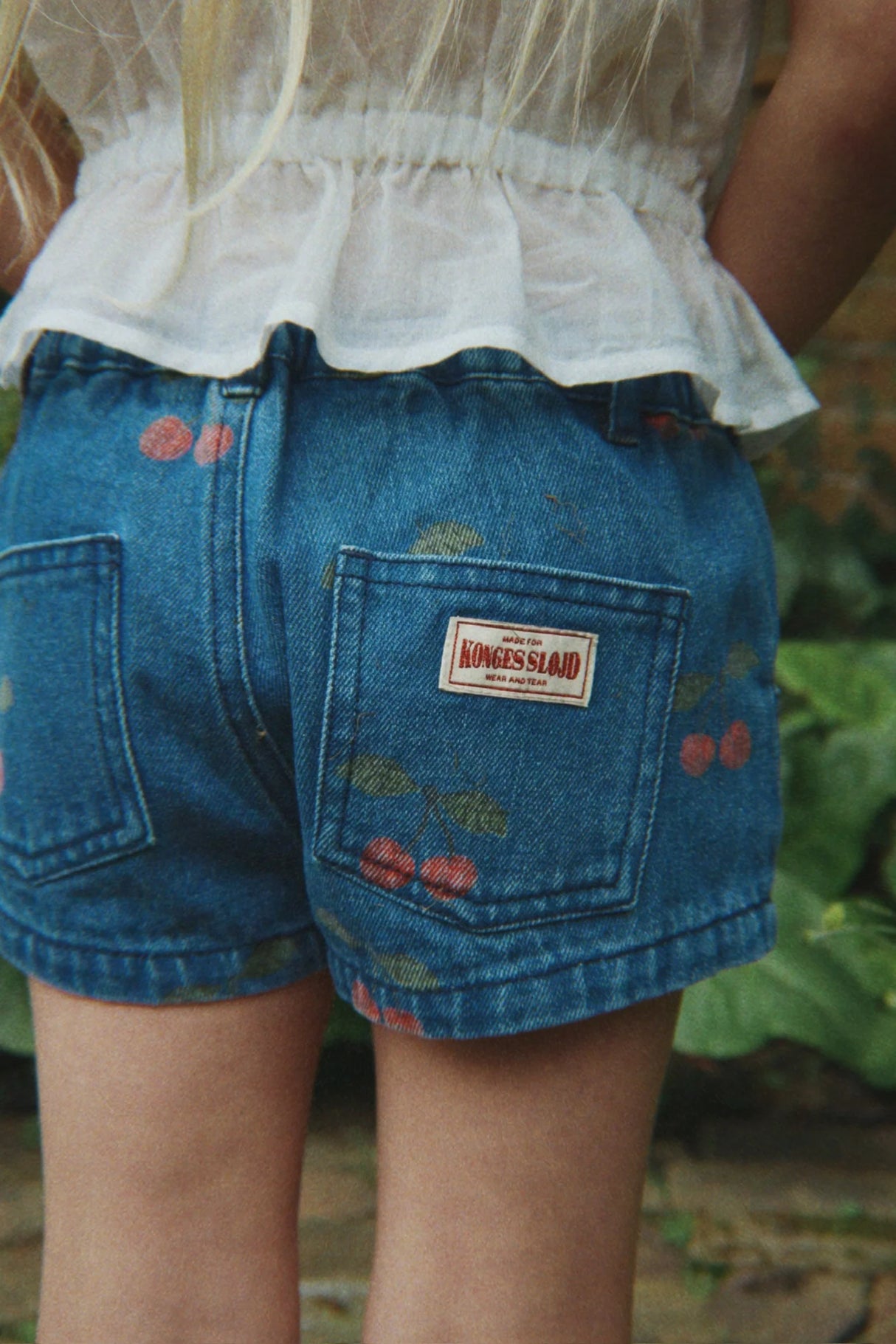 Konges Sløjd Kinder-Shorts Magot "Ma Grande Cerise Denim"