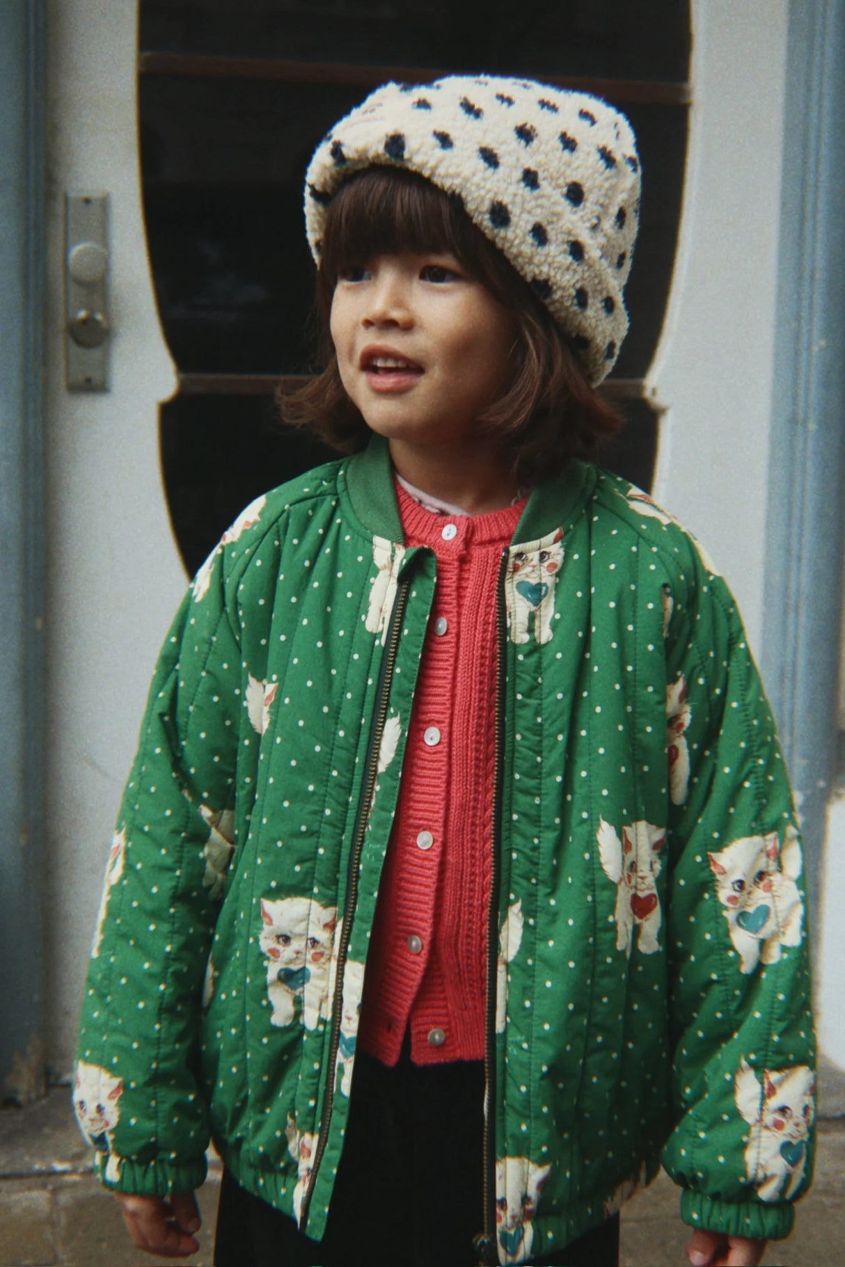 Konges Sløjd Juno Bomberjacke Dot Miao Verde – Lifestyle Detail