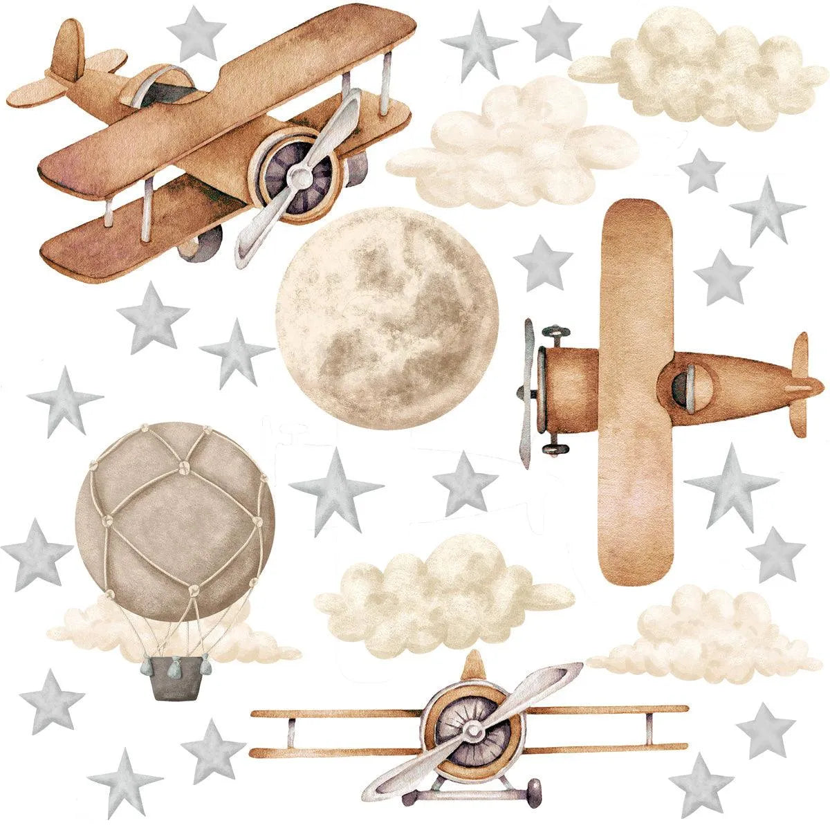 Wandsticker Kinderzimmer - Flugzeuge