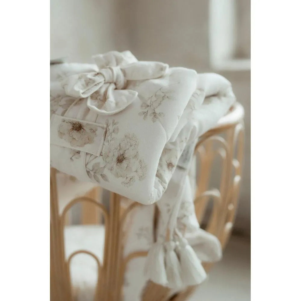 Bambus Babydecke / Wickeldecke 75 x 100 cm - Boho flowers