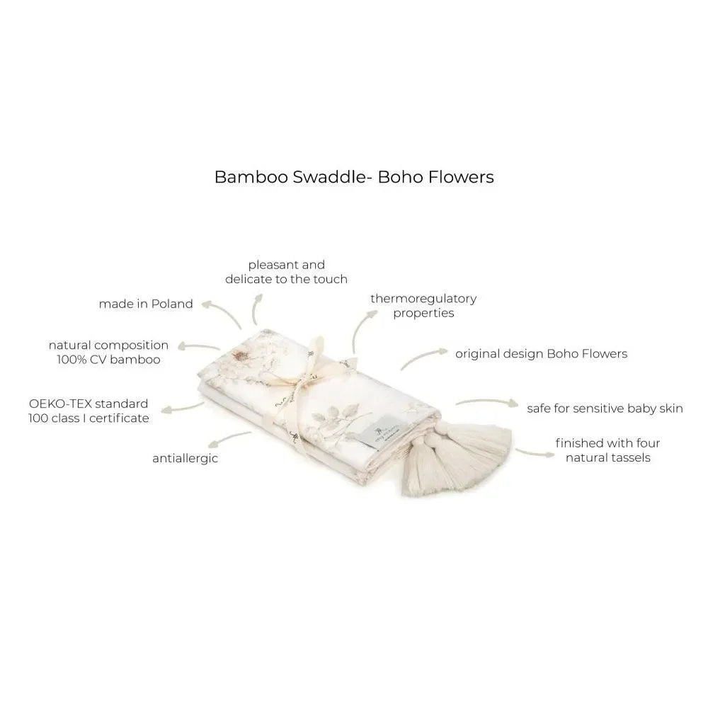 My Memi Bambus Babydecke / Wickeldecke 75 x 100 cm - Botanic