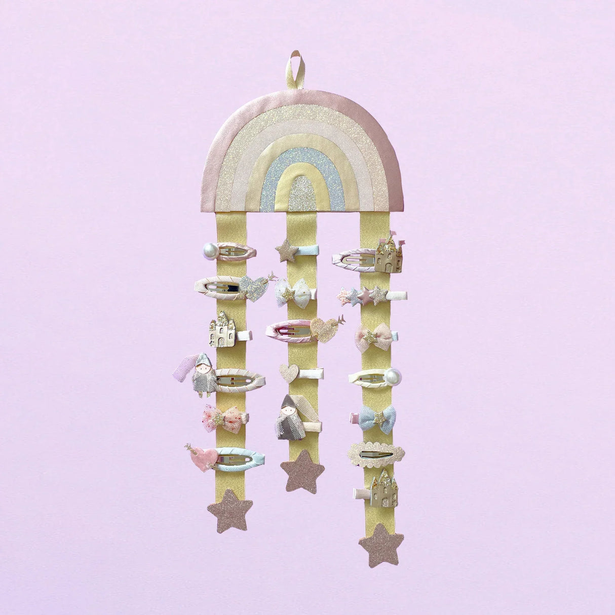 MIMI & LULA Rosa Regenbogen Haarspangen Wandaufhänger