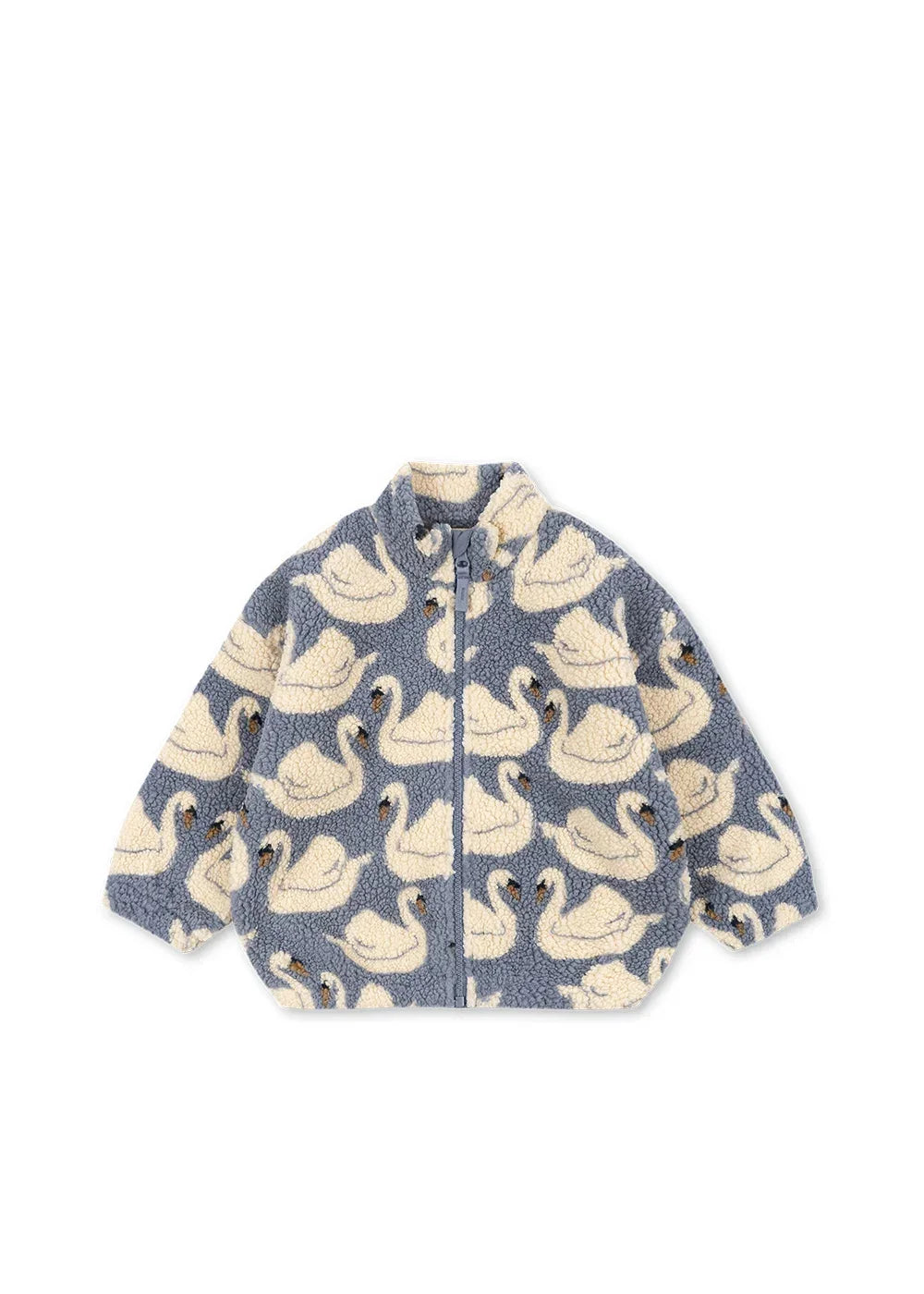 Konges Sløjd Jody Teddyjacke Swan für Kinder – Vorderansicht