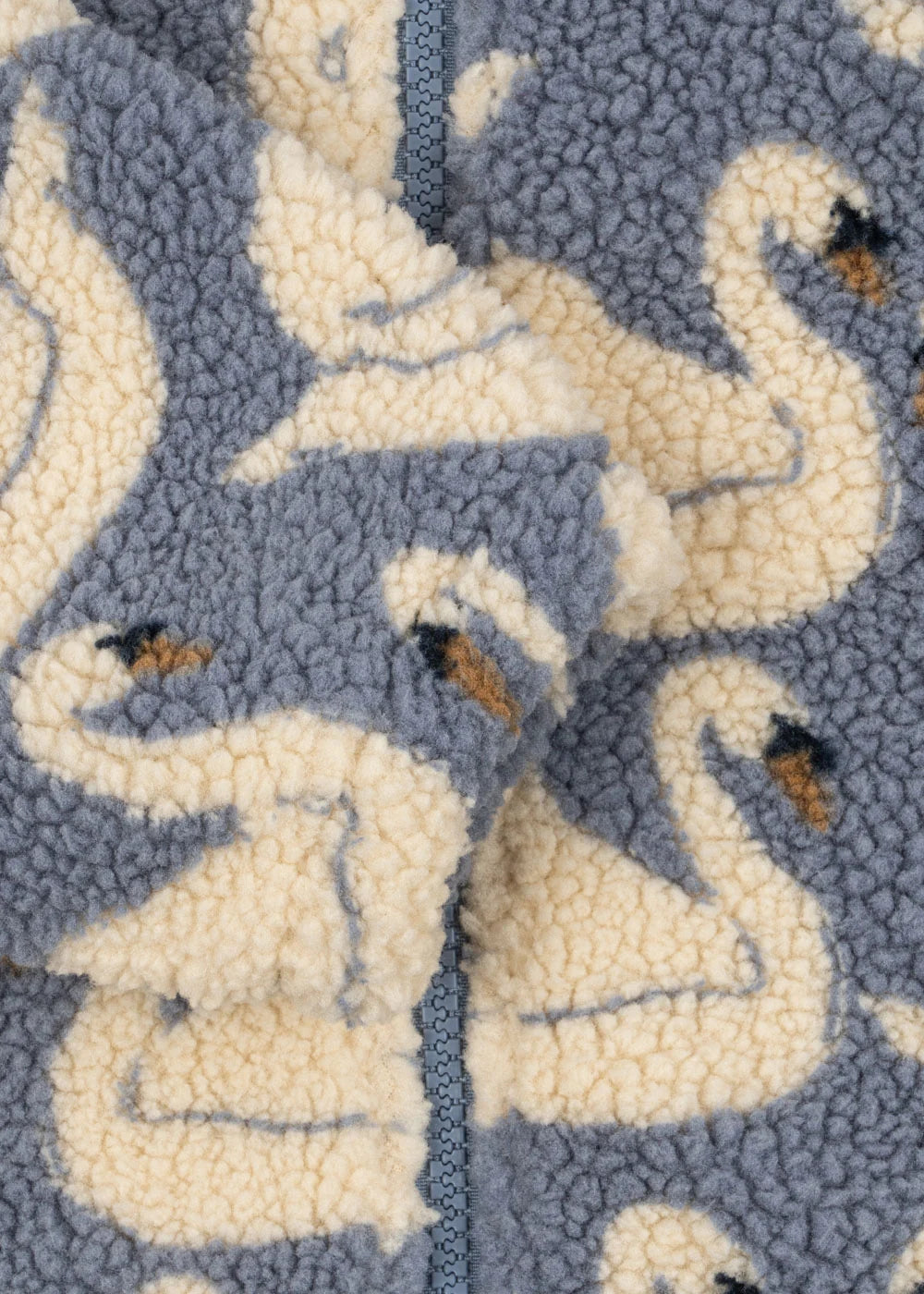 Konges Sløjd Jody Teddyjacke Swan – Detailansicht Kinder Fleecejacke