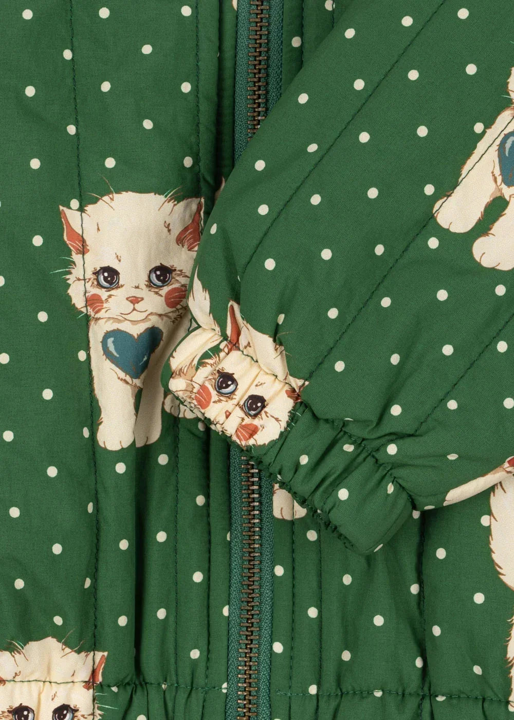 Konges Sløjd Juno Bomberjacke Dot Miao Verde – Detailansicht